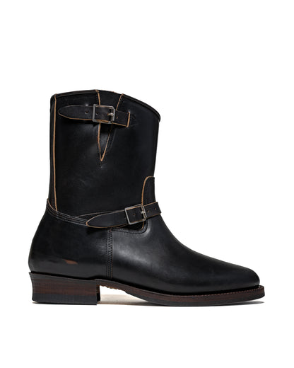 lost & found Old Joe Old Joe 'The Engineer' Artisan Leather Engineer Boots Black Brown Horse Butt