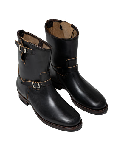 lost & found Old Joe Old Joe 'The Engineer' Artisan Leather Engineer Boots Black Brown Horse Butt
