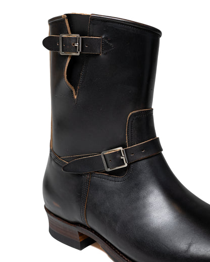 lost & found Old Joe Old Joe 'The Engineer' Artisan Leather Engineer Boots Black Brown Horse Butt