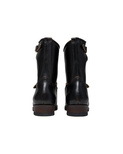lost & found Old Joe Old Joe 'The Engineer' Artisan Leather Engineer Boots Black Brown Horse Butt