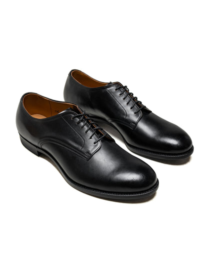 Old Joe "The Officer" Stunning Leather Oxford Shoes Black Brown Horsebutt
