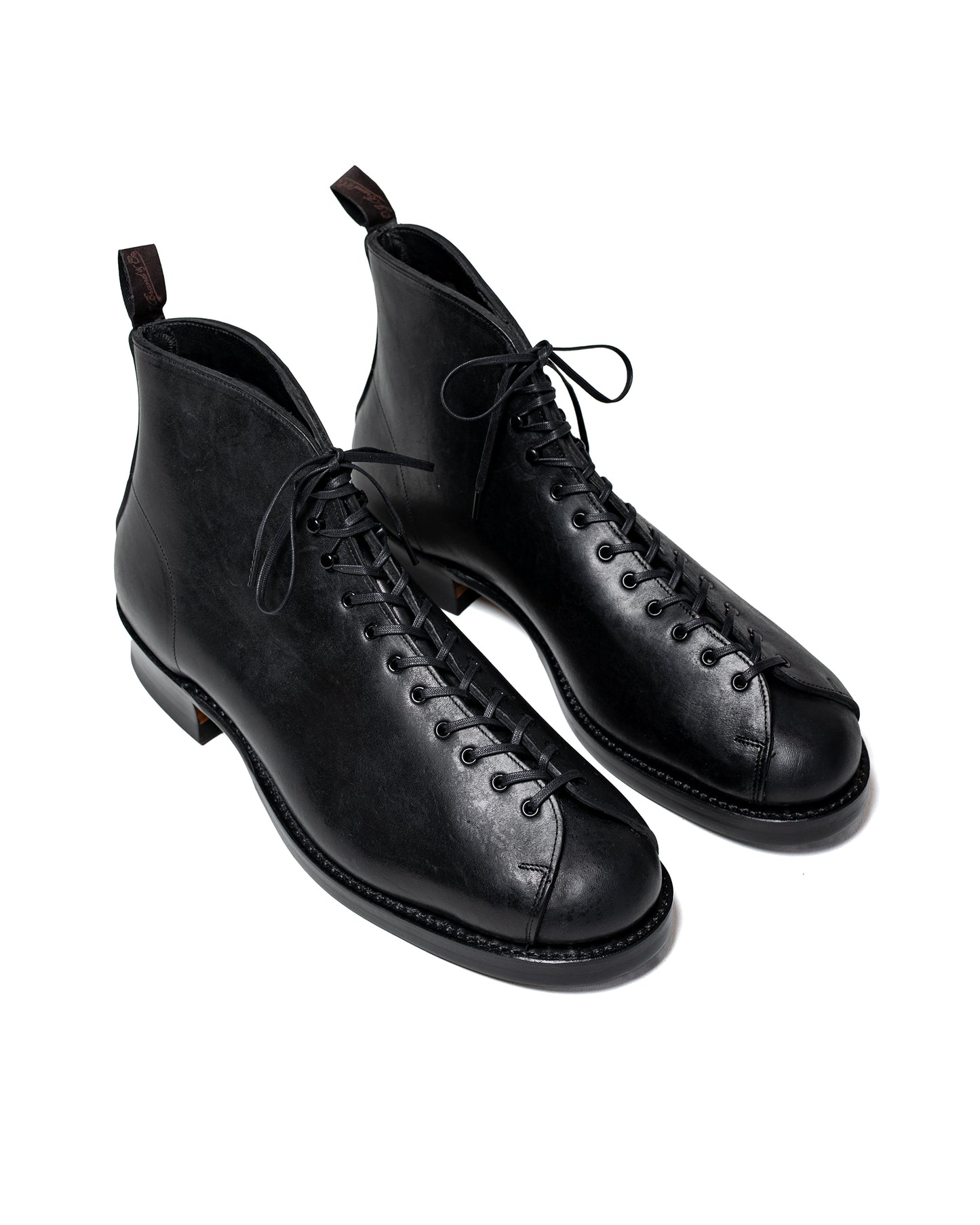 lost & found Old Joe Old Joe 'The Welder' Stunning Leather Monkey Boots Black Horse Butt