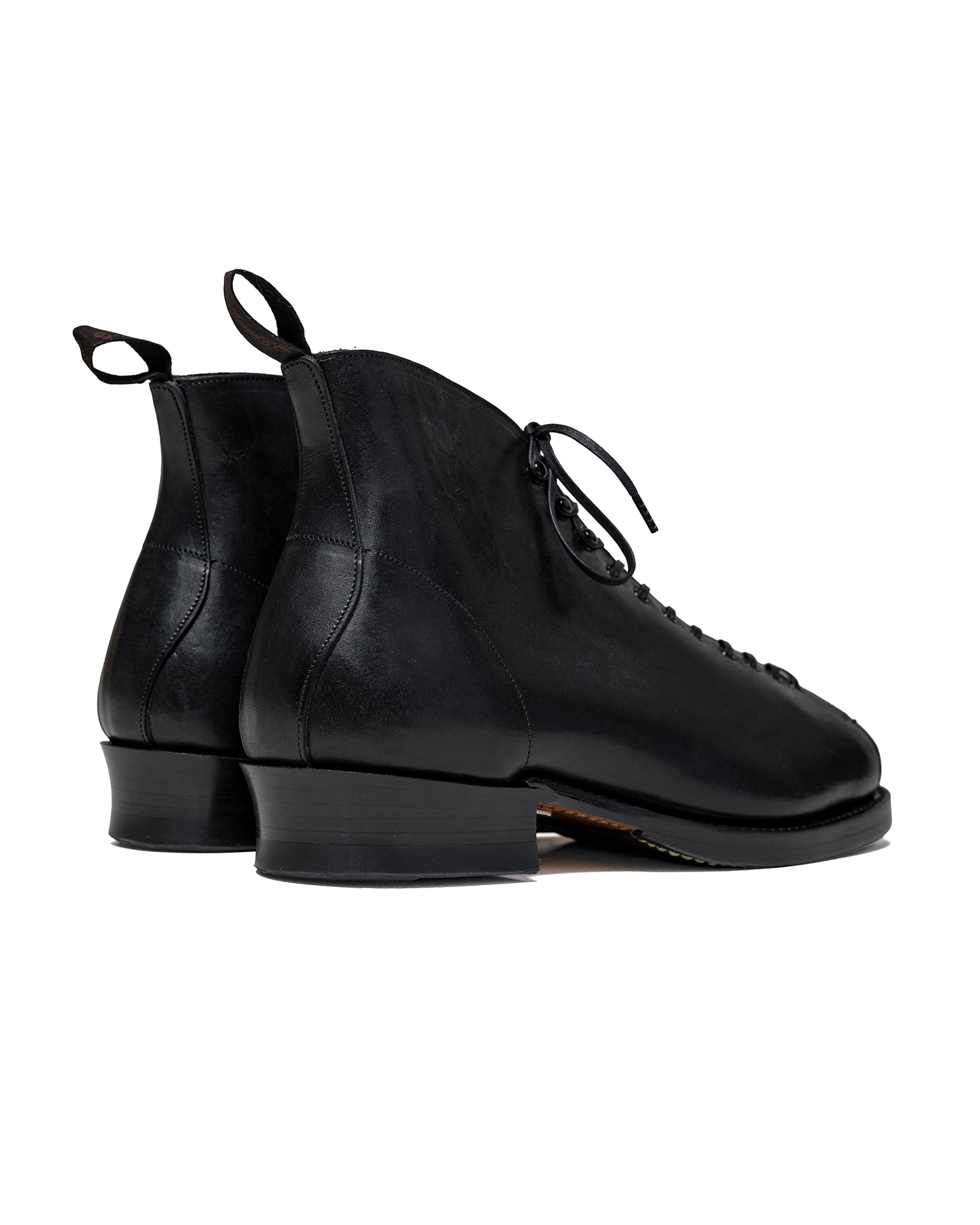 lost & found Old Joe Old Joe 'The Welder' Stunning Leather Monkey Boots Black Horse Butt
