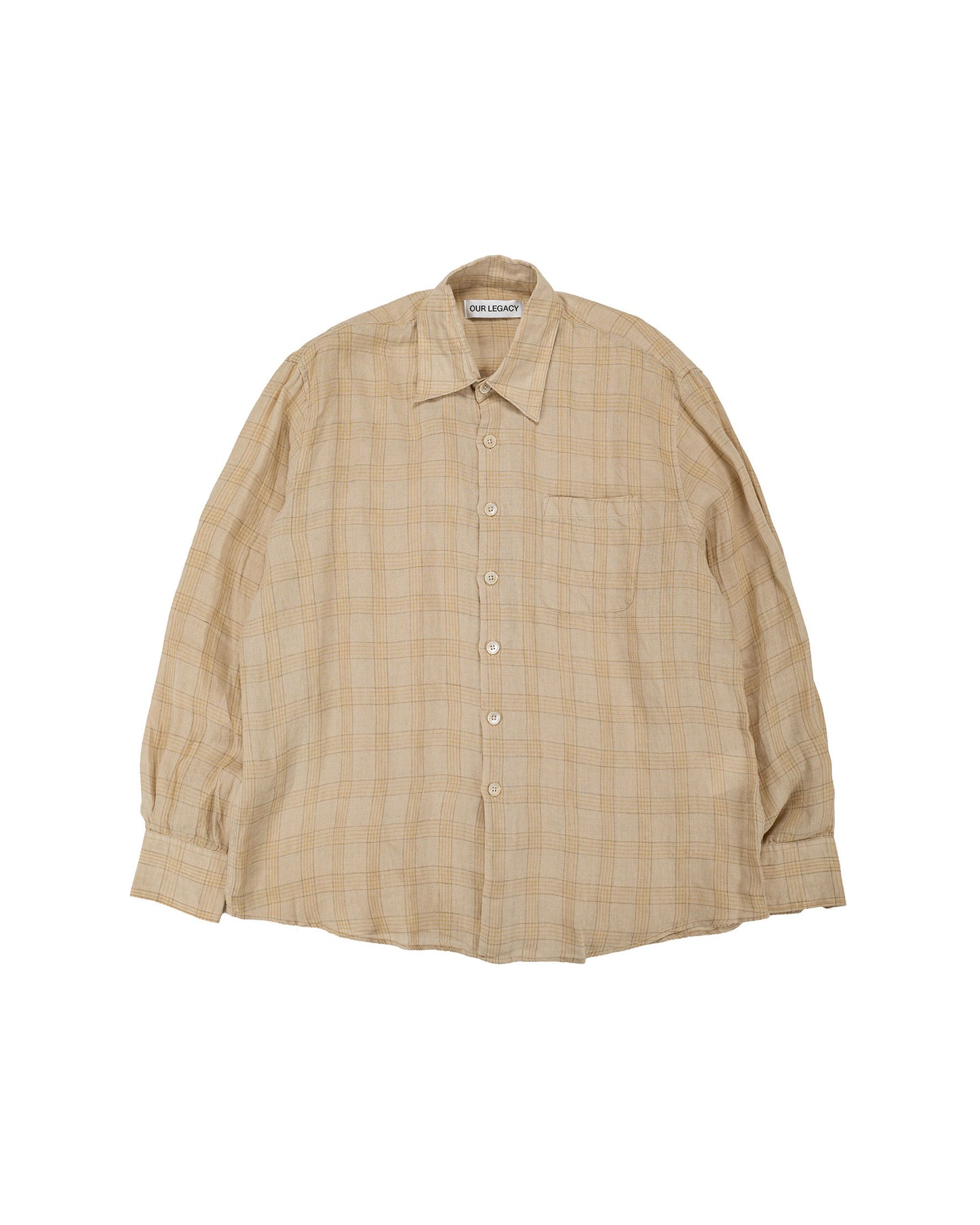 lost & found Our Legacy Our Legacy Above Shirt Vacay Check Gauze Linen