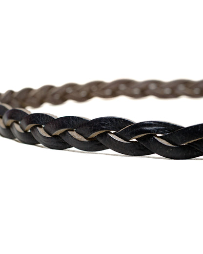 lost & found Our Legacy Our Legacy 2CM Braided Belt Soft Coal Torn Bovine