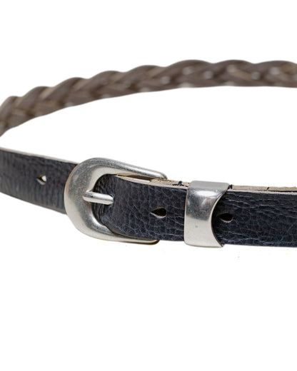 lost & found Our Legacy Our Legacy 2CM Braided Belt Soft Coal Torn Bovine