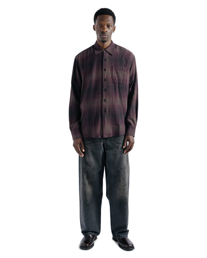 Our Legacy Above Shirt Cordial Dusk Check Grain Weave