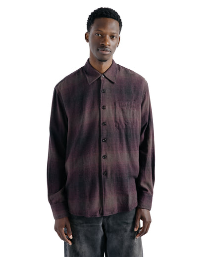Our Legacy Above Shirt Cordial Dusk Check Grain Weave