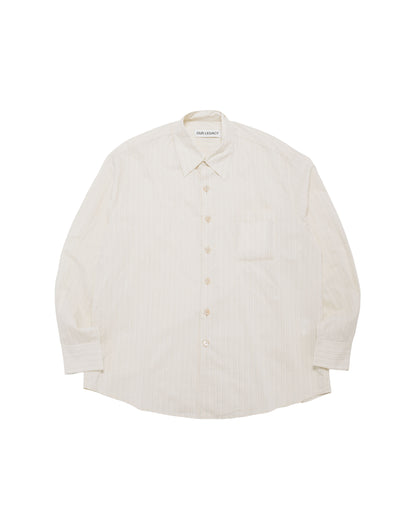 Our Legacy Above Shirt Faded Bone Windstripe Lyocell