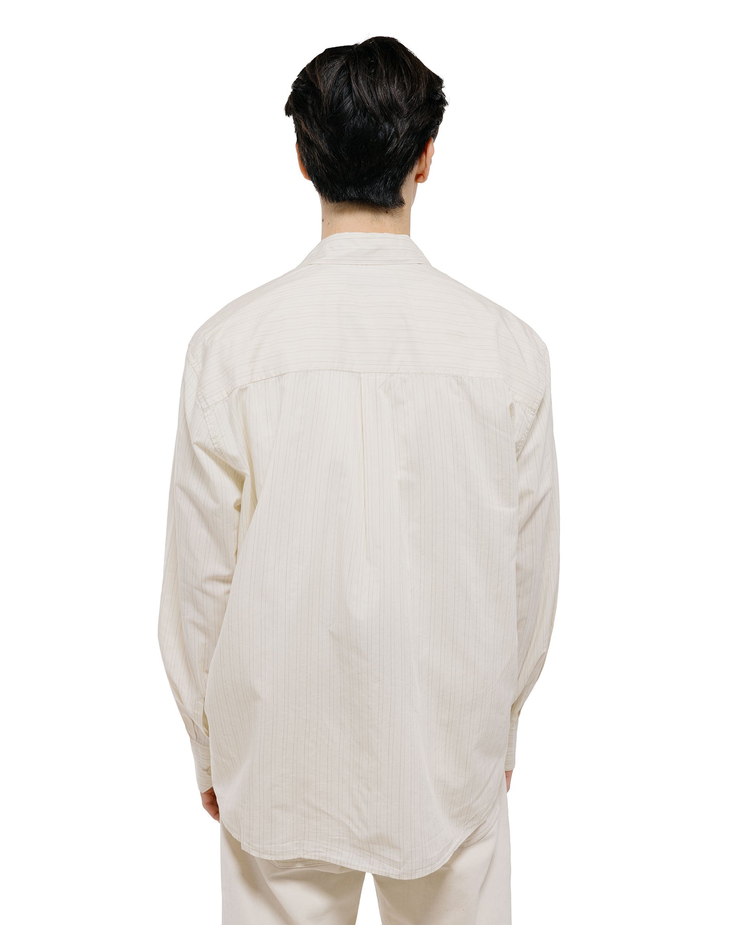 Our Legacy Above Shirt Faded Bone Windstripe Lyocell
