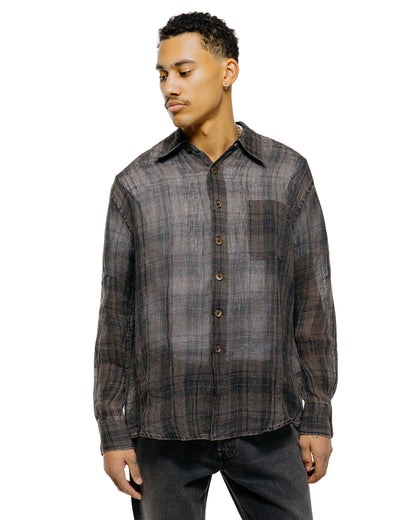 lost & found Our Legacy Our Legacy Above Shirt Penumbra Check Sheercoat Linen