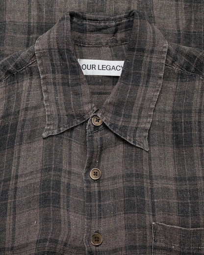 lost & found Our Legacy Our Legacy Above Shirt Penumbra Check Sheercoat Linen