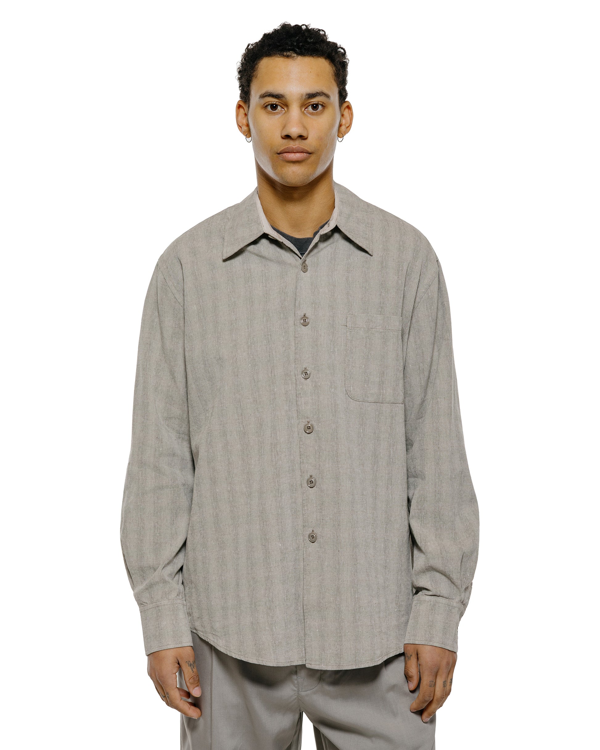 lost & found Our Legacy Our Legacy Above Shirt Sage Trail Check Dryline Weave