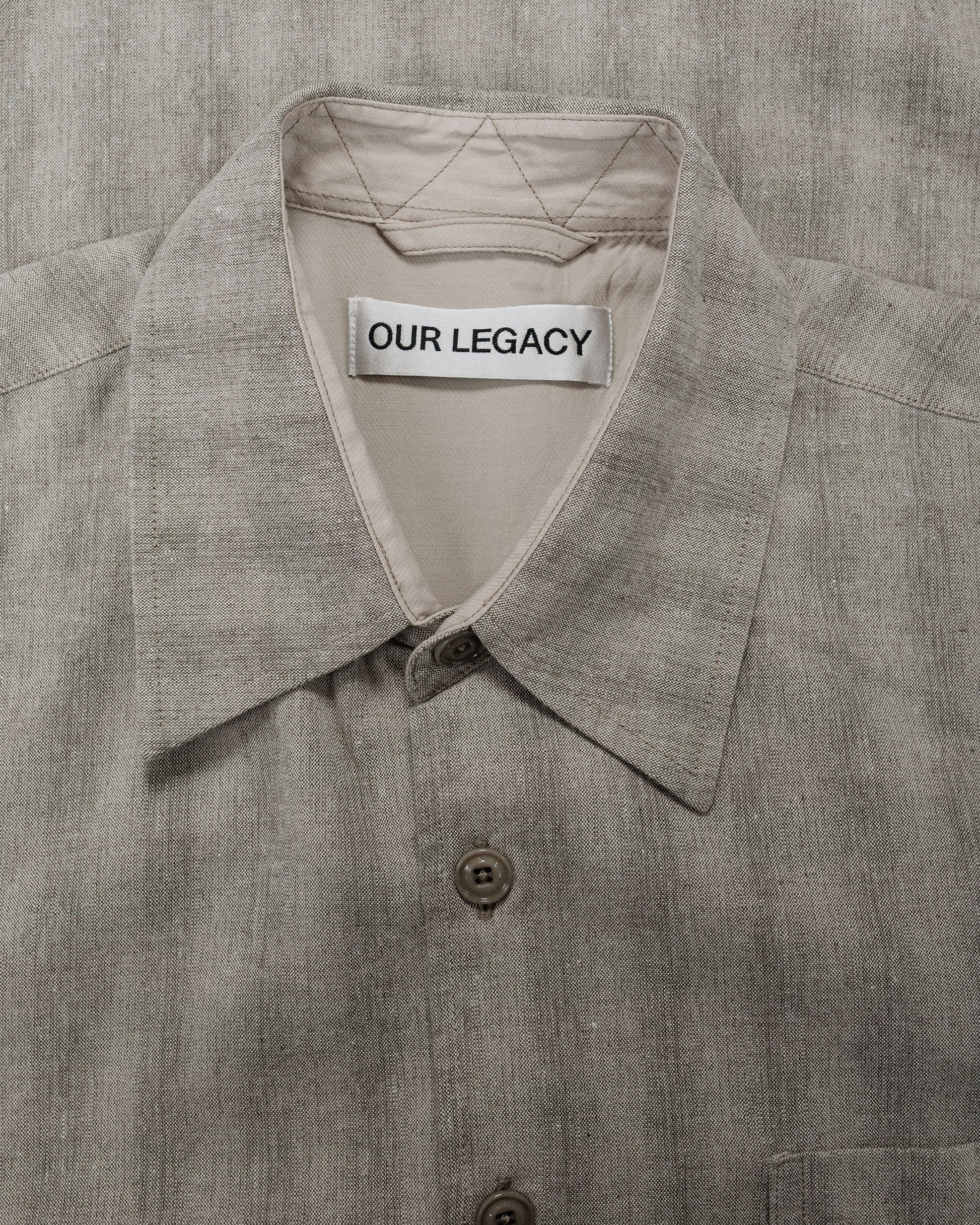 lost & found Our Legacy Our Legacy Above Shirt Sage Trail Check Dryline Weave