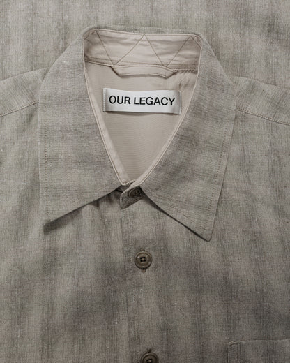 lost & found Our Legacy Our Legacy Above Shirt Sage Trail Check Dryline Weave