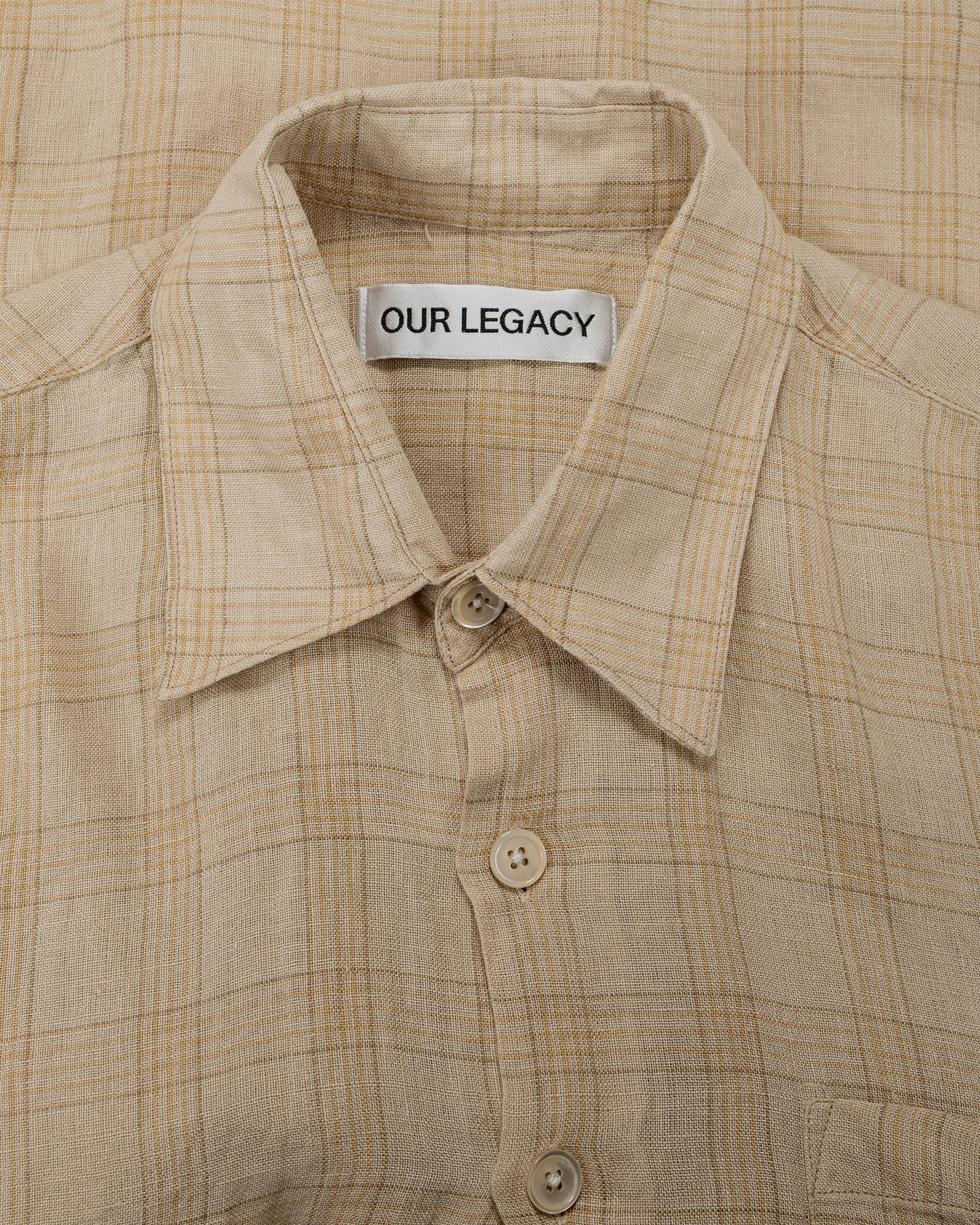 lost & found Our Legacy Our Legacy Above Shirt Vacay Check Gauze Linen