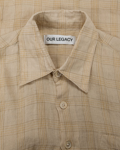 lost & found Our Legacy Our Legacy Above Shirt Vacay Check Gauze Linen