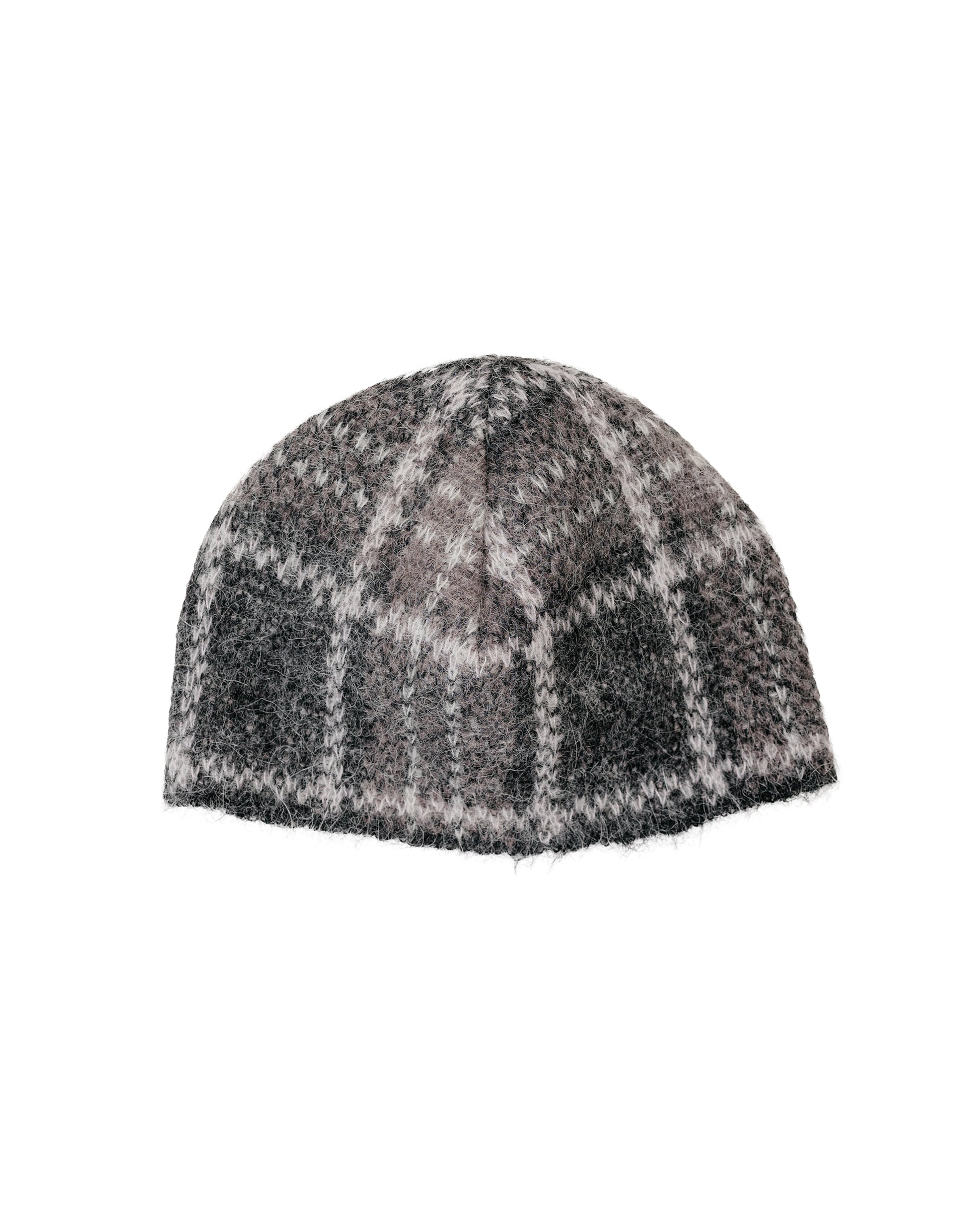 Our Legacy Beanie Grand Check Fuzzy Alpaca
