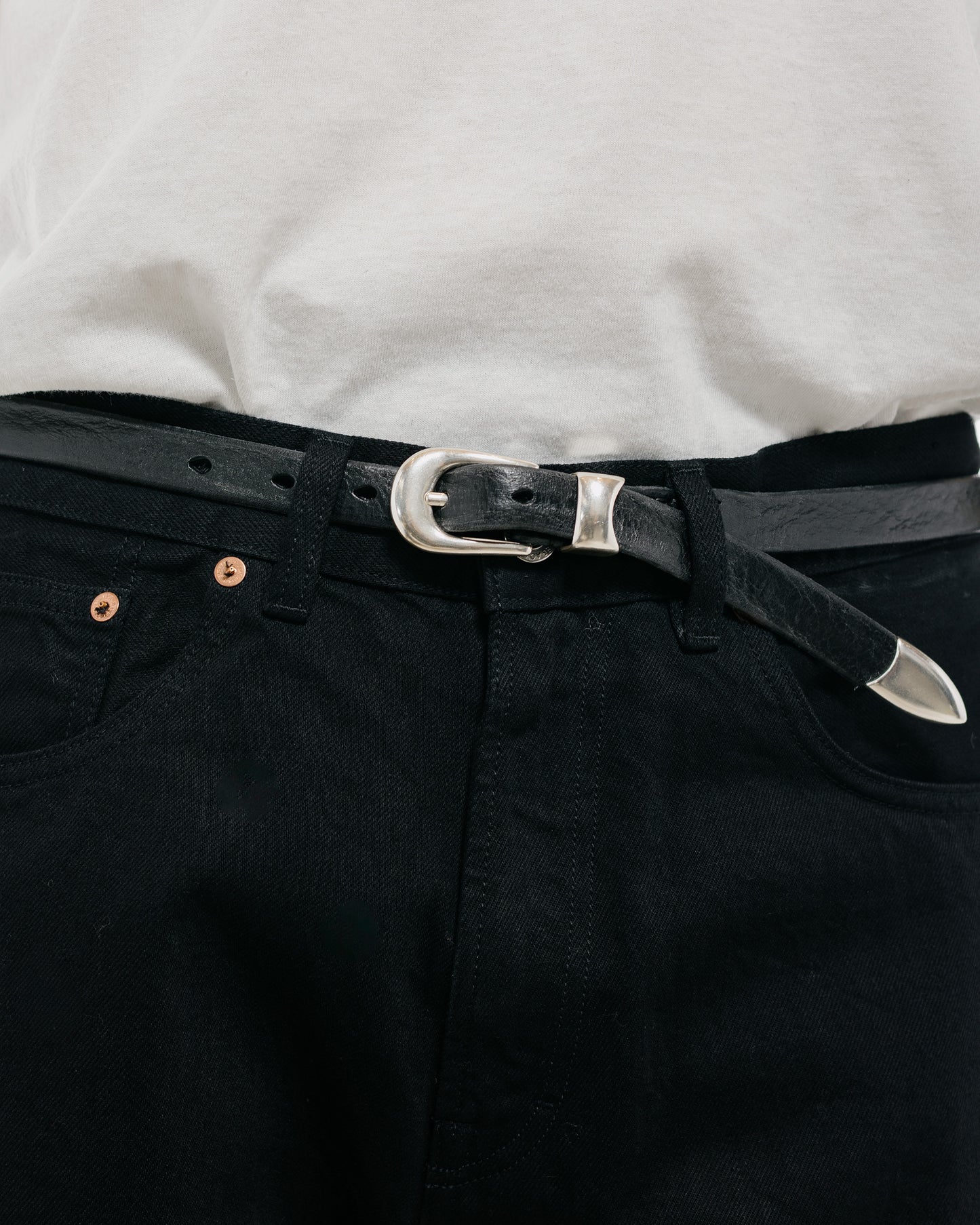 Our Legacy Belt 2CM Black Leather