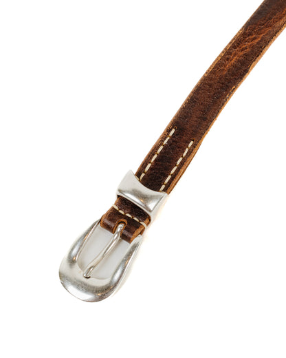 lost & found Our Legacy Our Legacy Belt 2CM Brown Leather