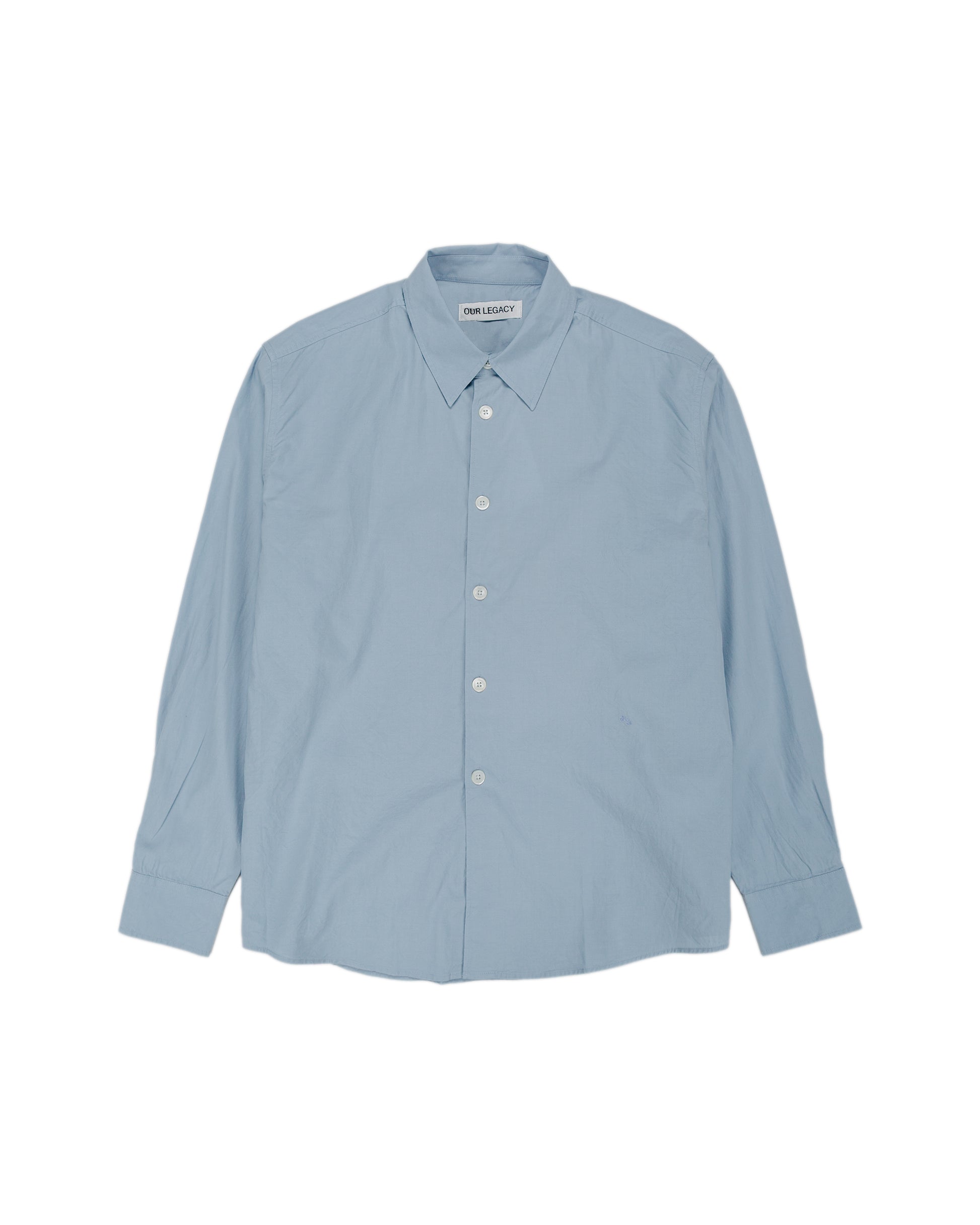 lost & found Our Legacy Our Legacy Beyond Shirt Powder Blue Liquid Poplin