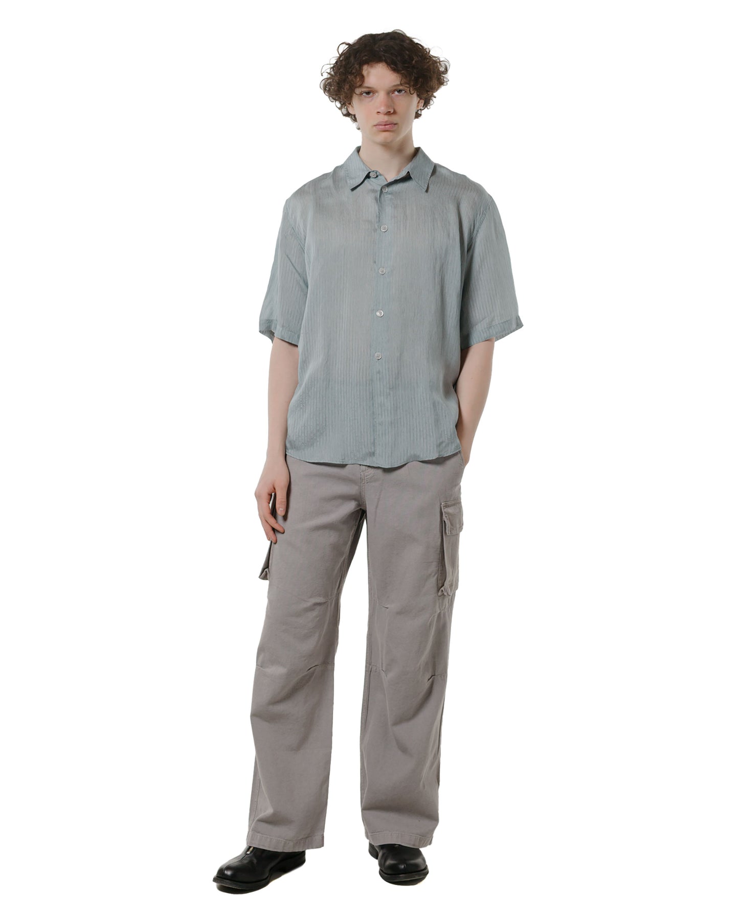 lost & found Our Legacy Our Legacy Beyond Shirt Shortsleeve Geo Stripe Ceremonial Viscose