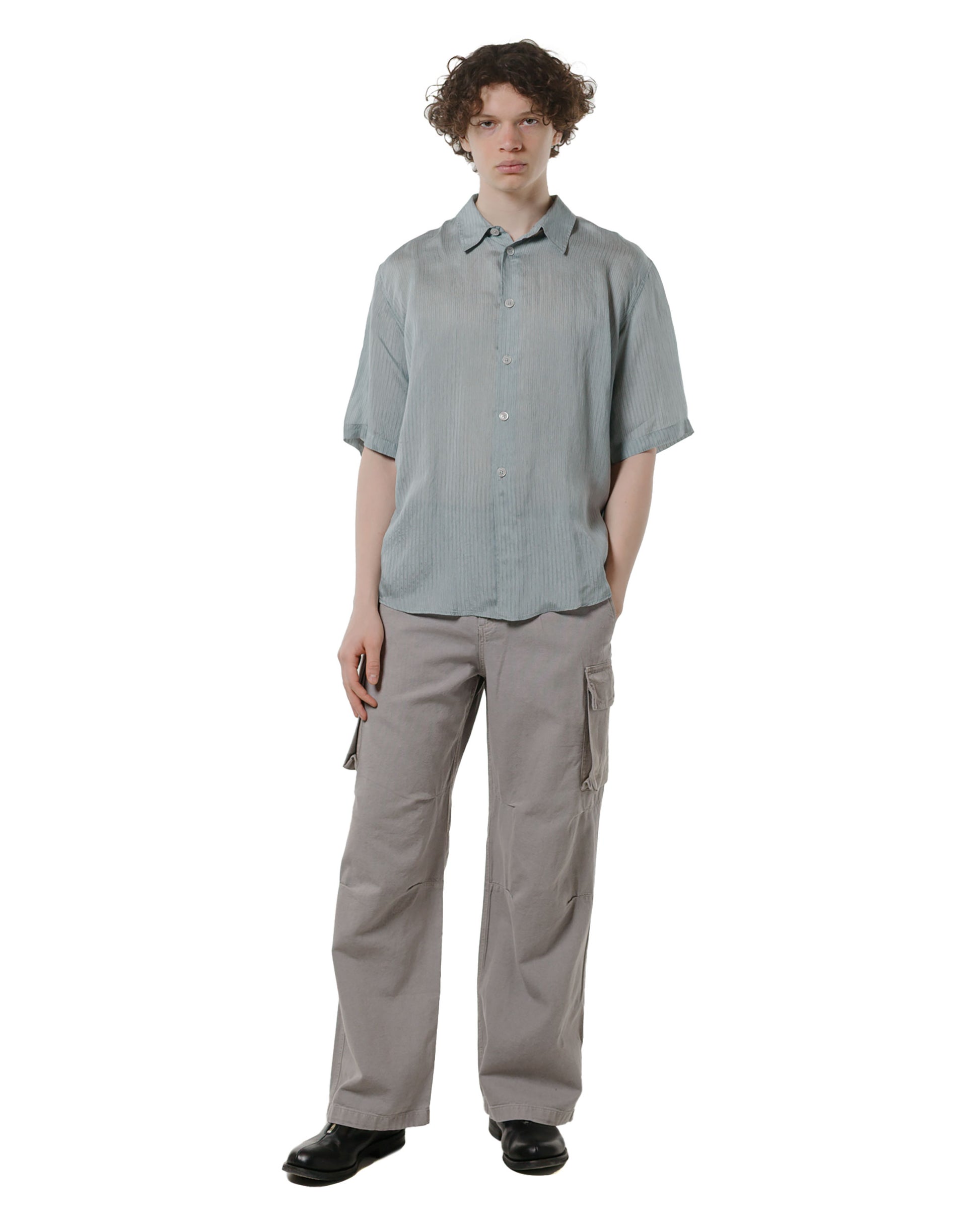 lost & found Our Legacy Our Legacy Beyond Shirt Shortsleeve Geo Stripe Ceremonial Viscose