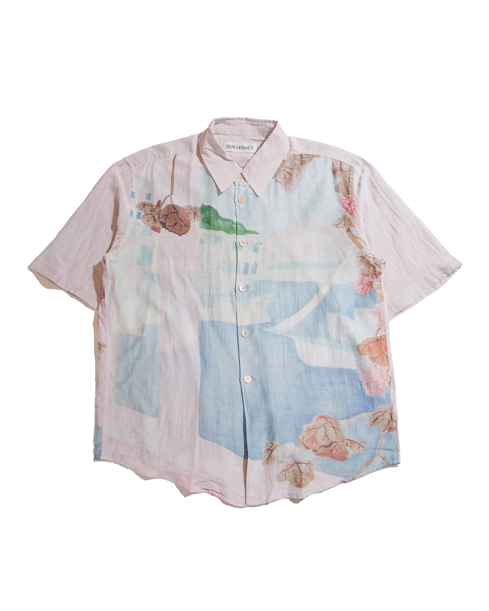 lost & found Our Legacy Our Legacy Beyond Shirt Shortsleeve Marina Vista Print Cotton Silk