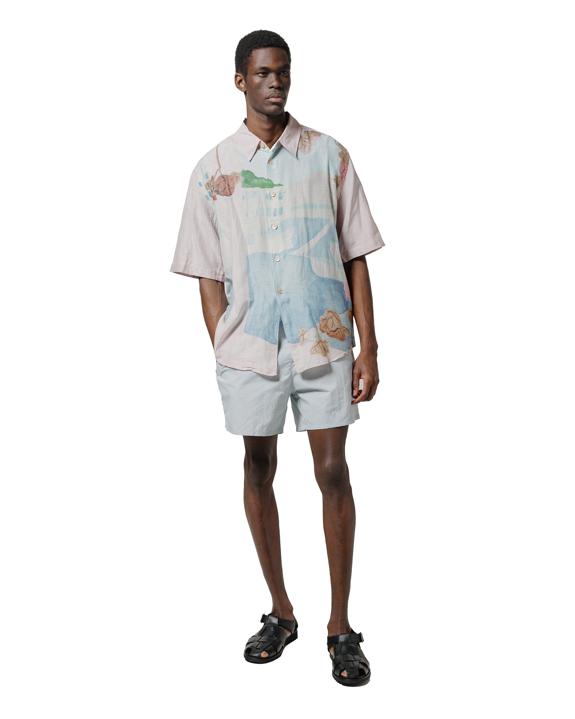 lost & found Our Legacy Our Legacy Beyond Shirt Shortsleeve Marina Vista Print Cotton Silk