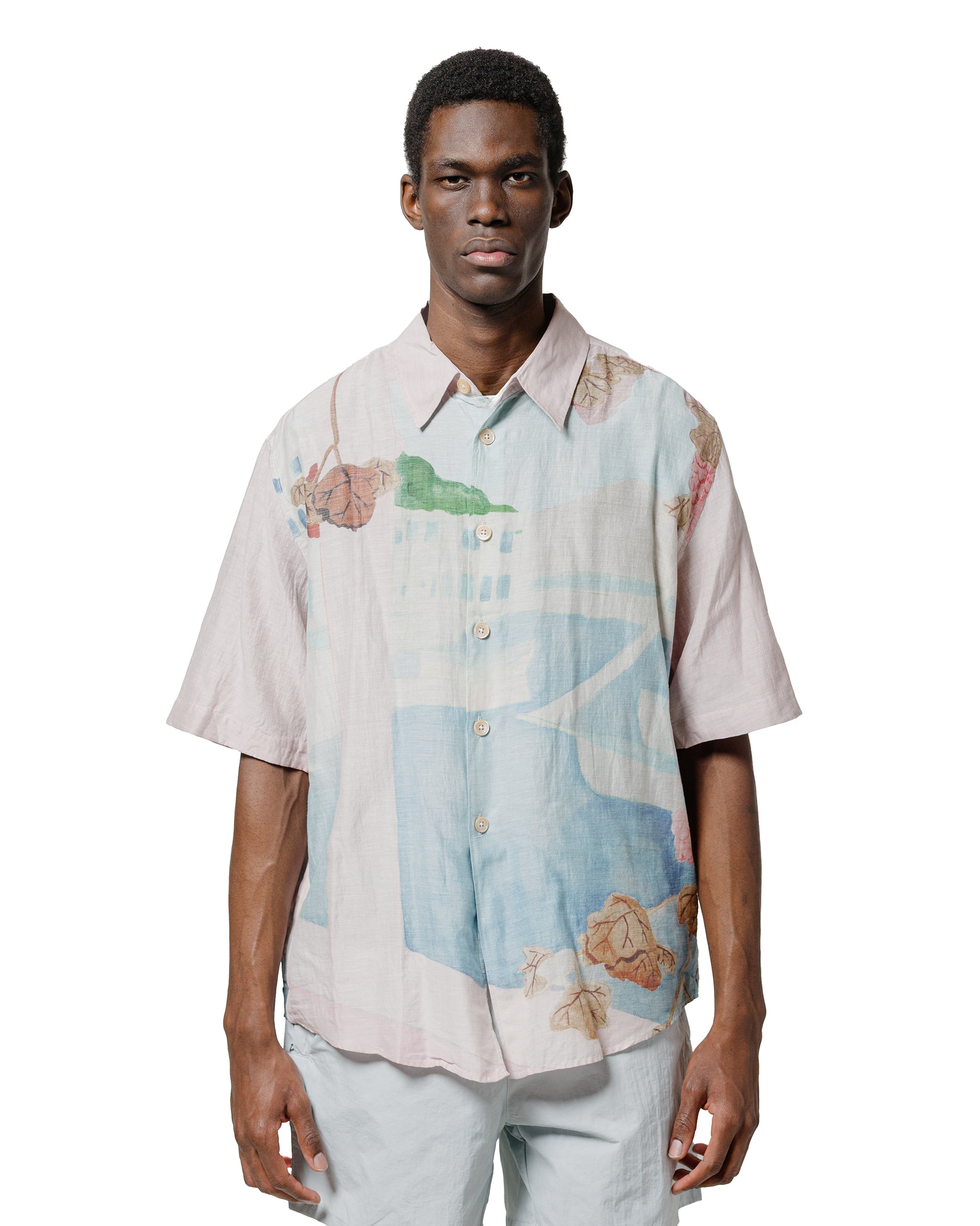 lost & found Our Legacy Our Legacy Beyond Shirt Shortsleeve Marina Vista Print Cotton Silk