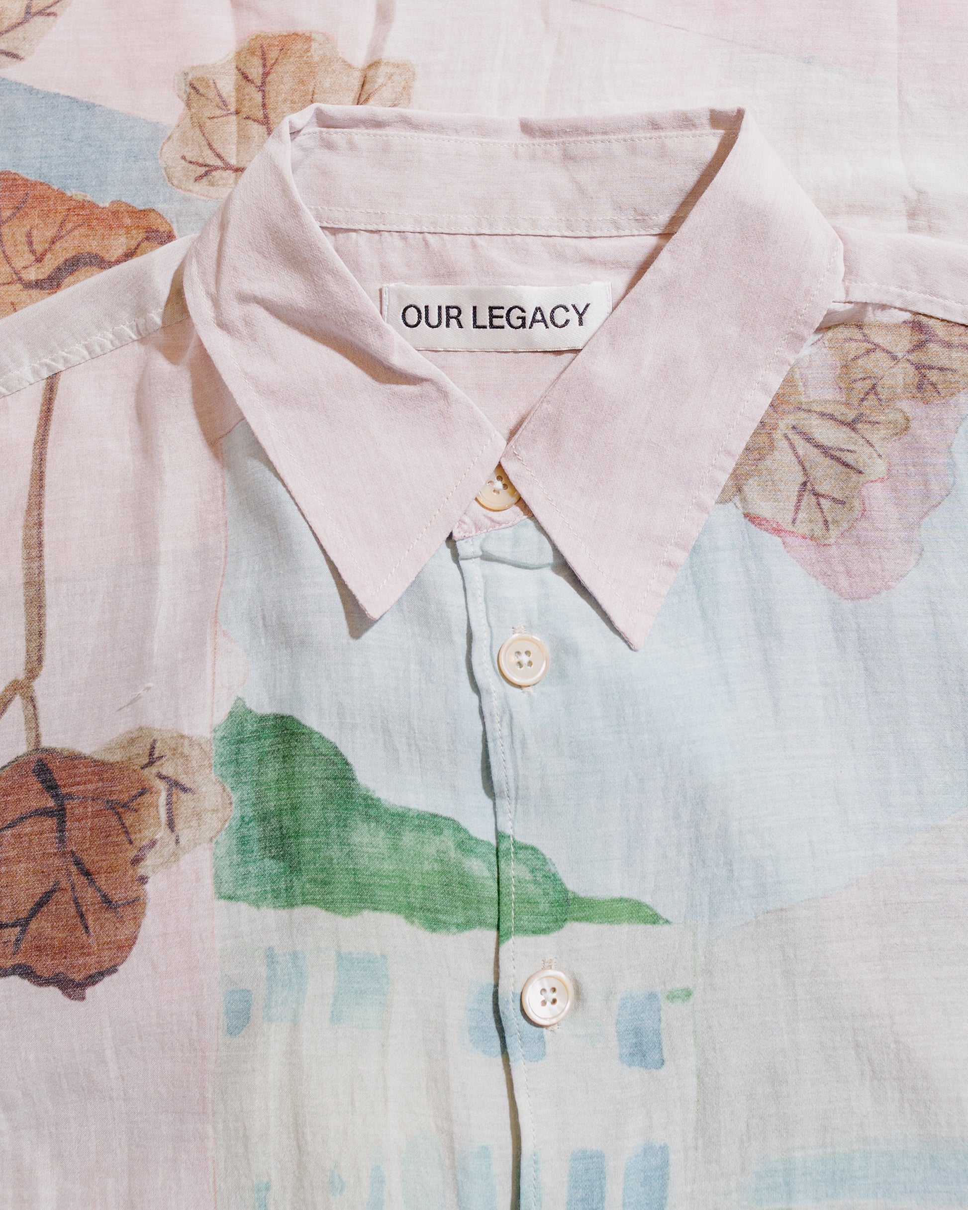 lost & found Our Legacy Our Legacy Beyond Shirt Shortsleeve Marina Vista Print Cotton Silk