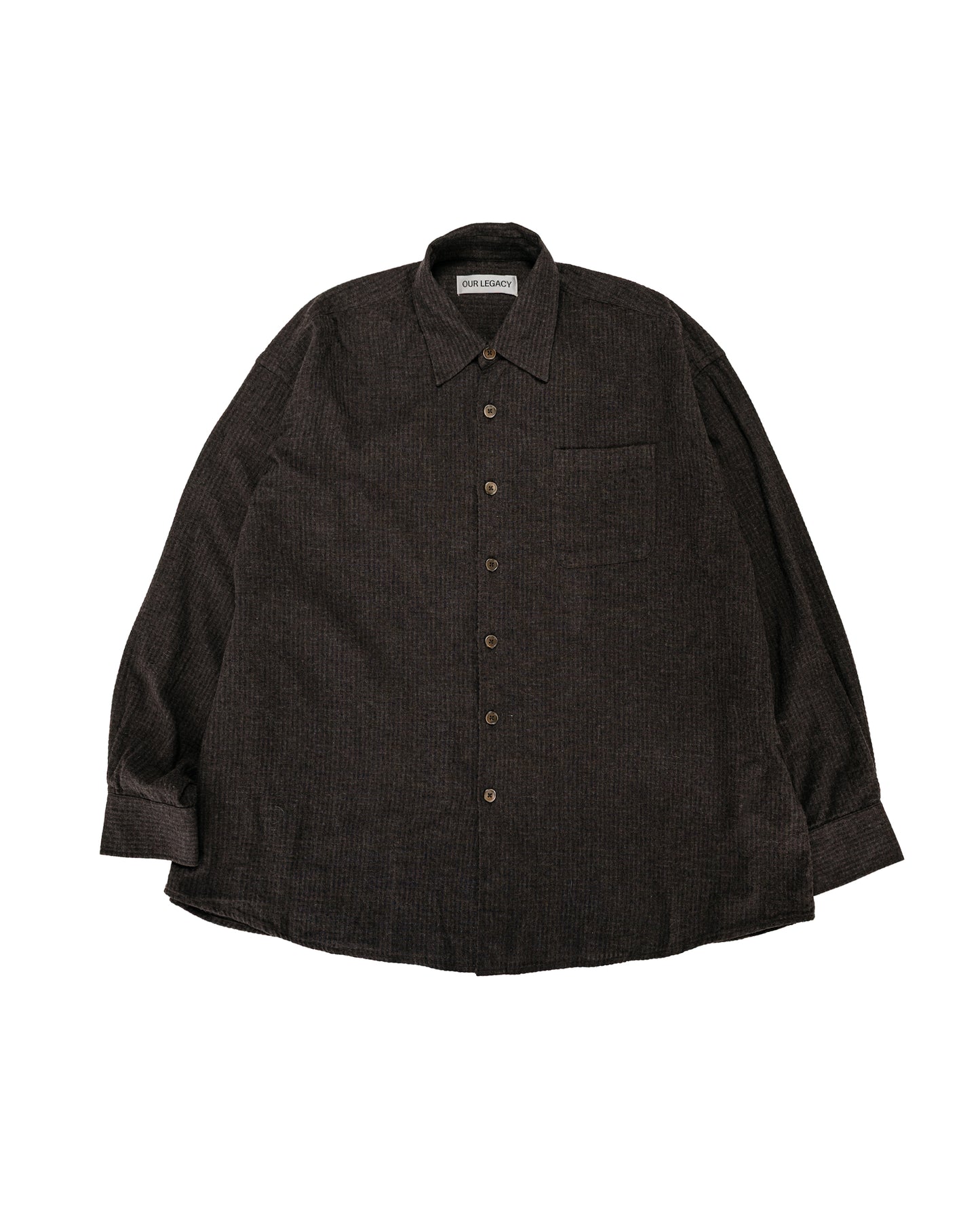 Our Legacy Borrowed Shirt Truffle Check Grid Cloth