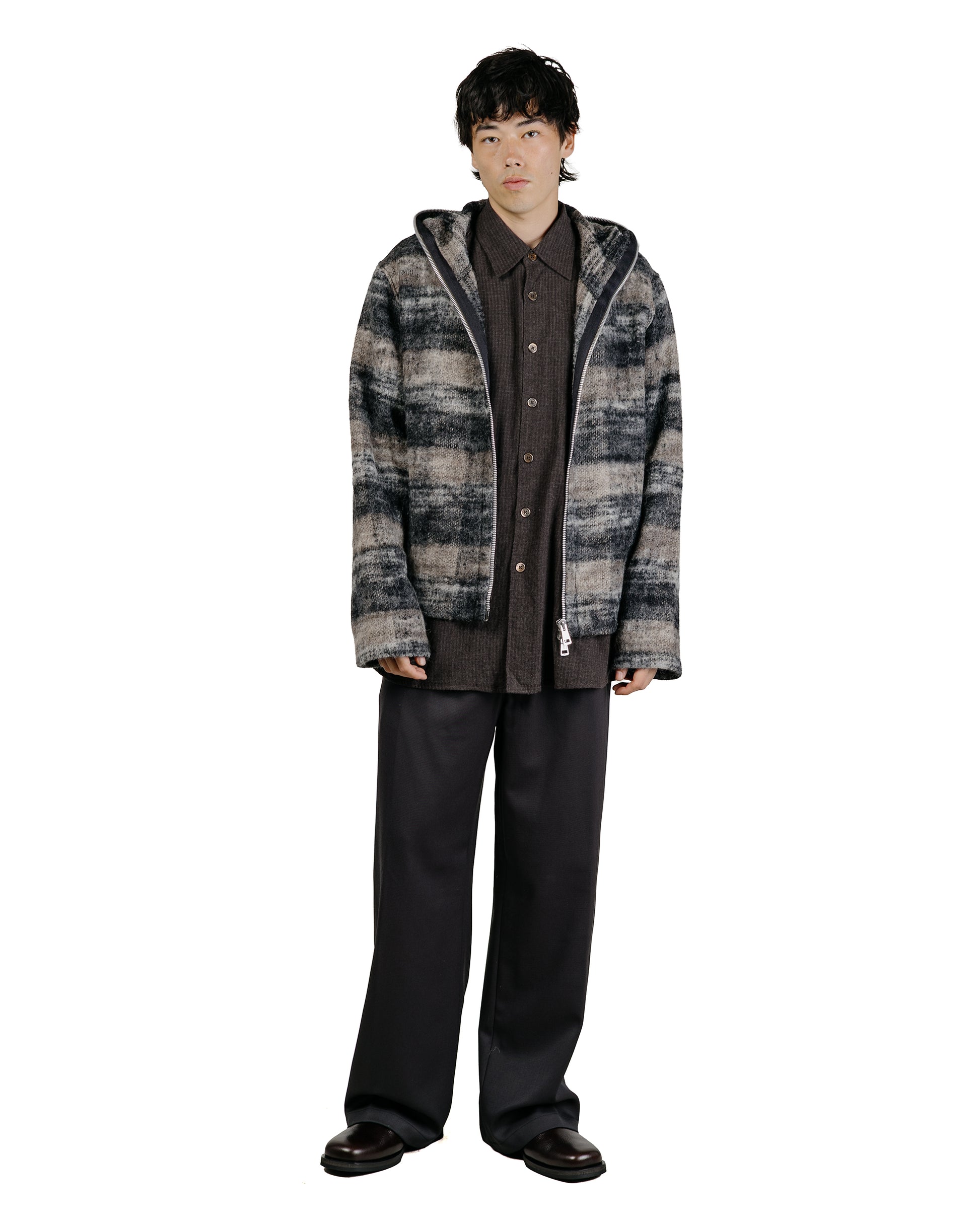 Our Legacy Borrowed Shirt Truffle Check Grid Cloth