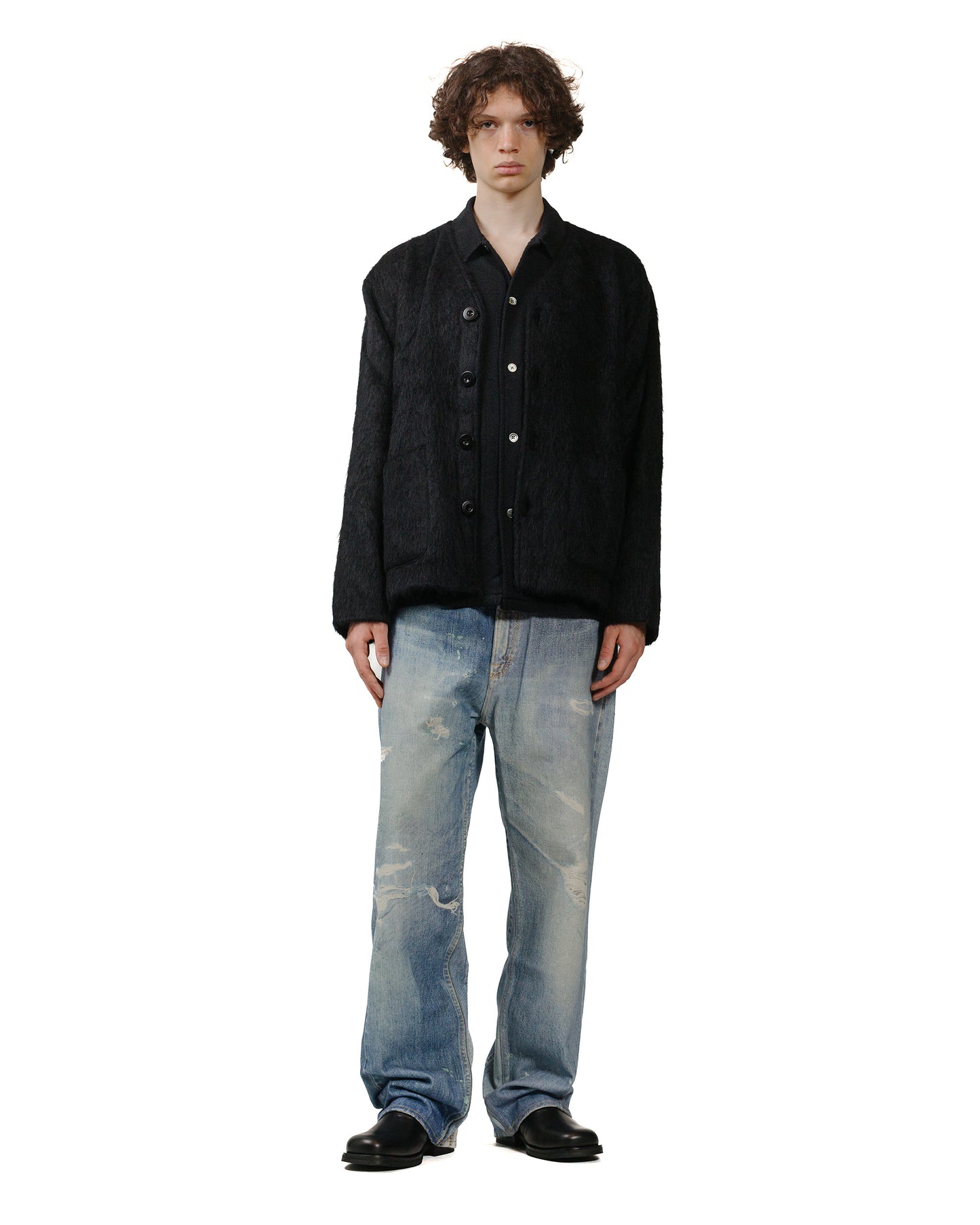 lost & found Our Legacy Our Legacy Cardigan Black Mohair