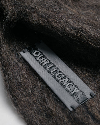 Our Legacy Estate Scarf Choco Pressed Wave Alpaca