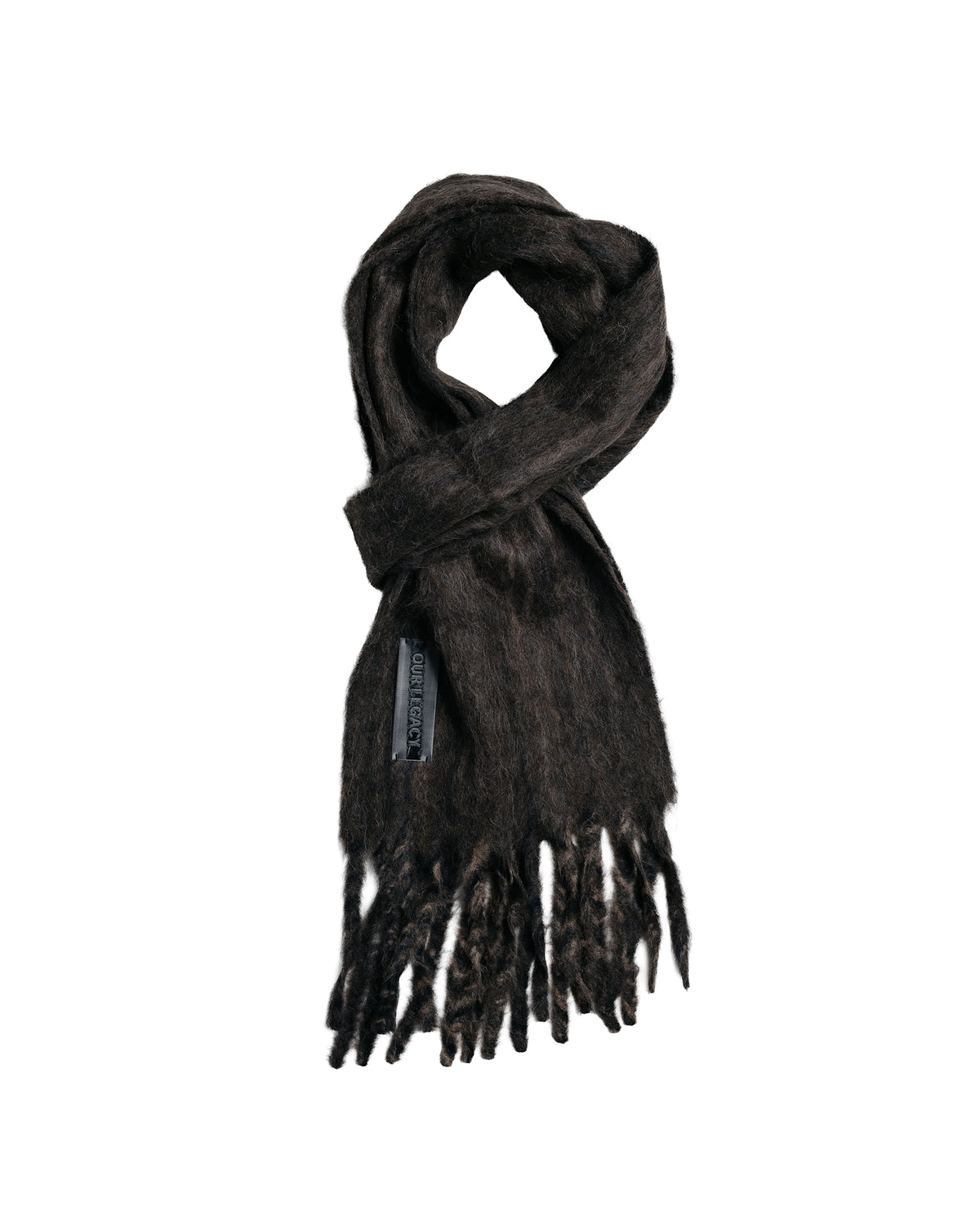 Our Legacy Estate Scarf Choco Pressed Wave Alpaca