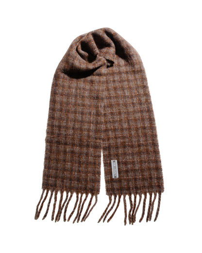 lost & found Our Legacy Our Legacy Estate Scarf Dorf Check Fuzzy Alpaca