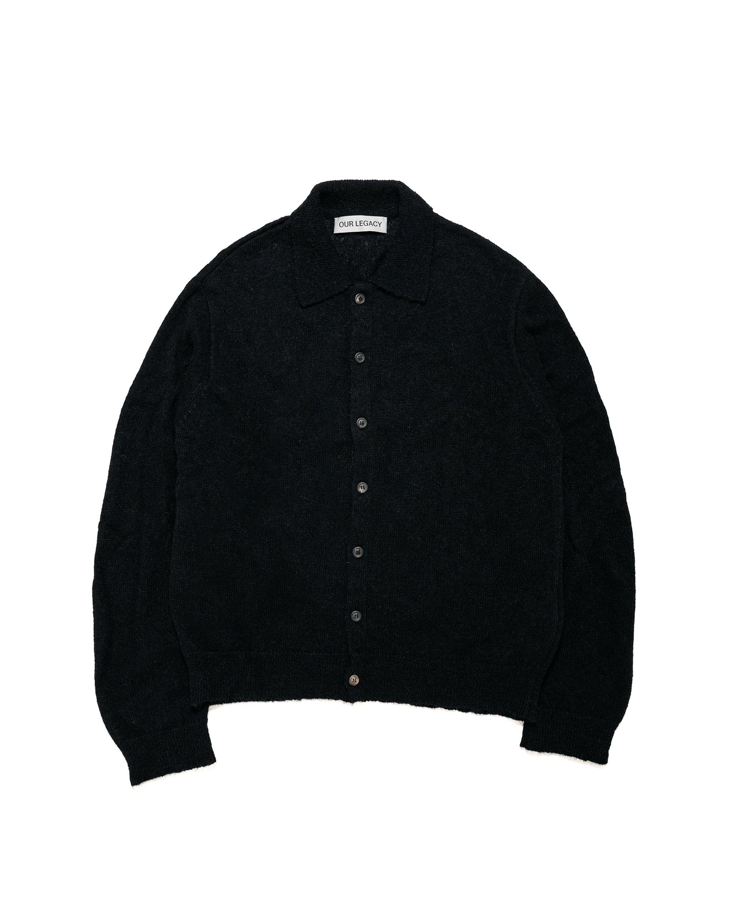 Our Legacy Evening Polo Black Fuzzy Alpaca