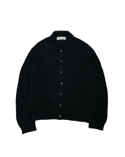 Our Legacy Evening Polo Black Fuzzy Alpaca