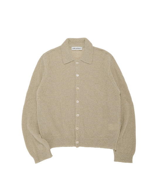 Our Legacy Evening Polo Soft Sage Fuzzy Alpaca