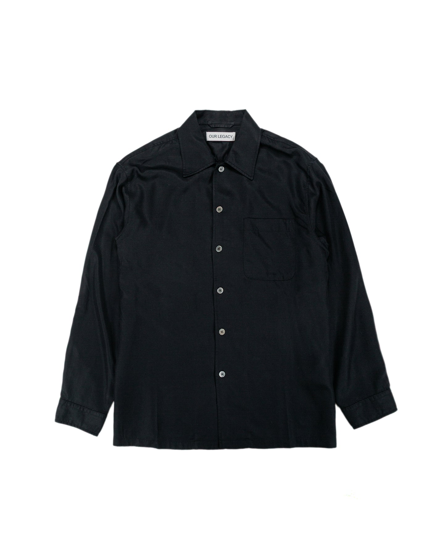 lost & found Our Legacy Our Legacy Every Shirt Draping Black Lyocell