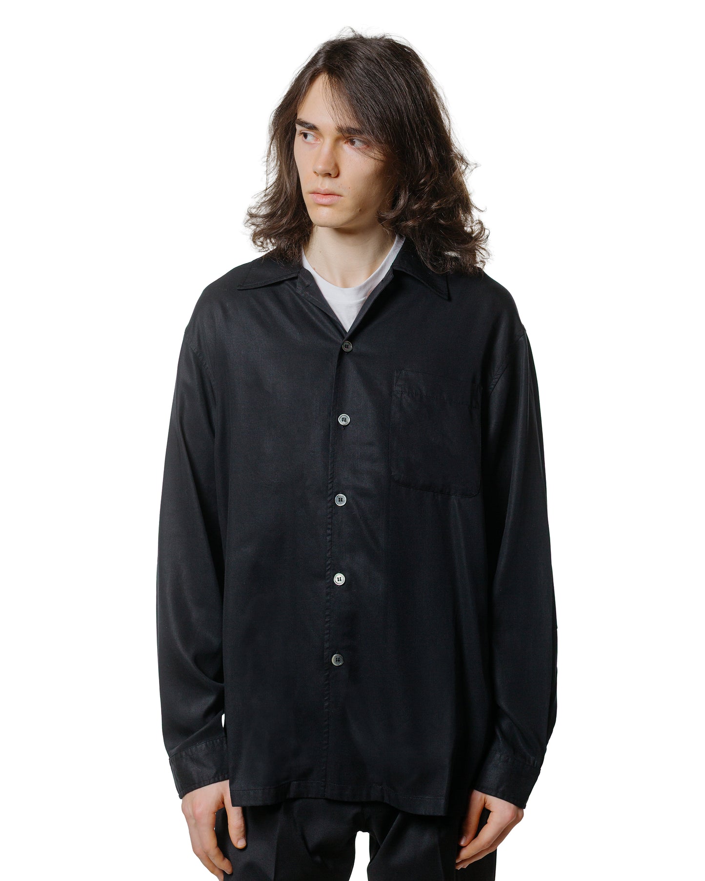 lost & found Our Legacy Our Legacy Every Shirt Draping Black Lyocell