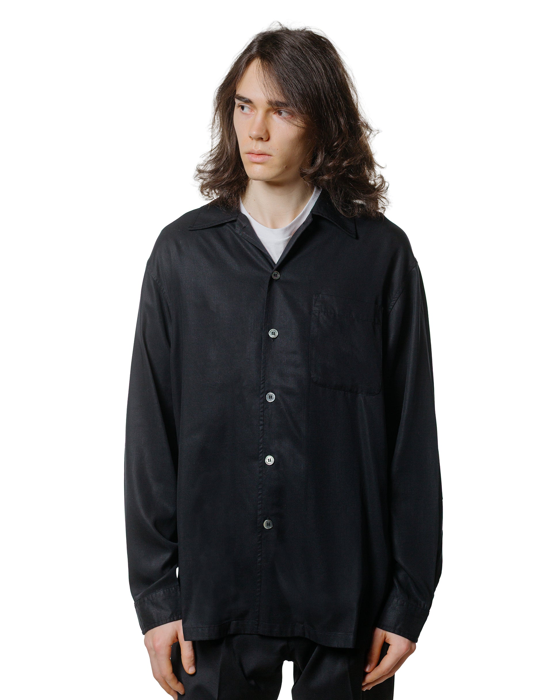 lost & found Our Legacy Our Legacy Every Shirt Draping Black Lyocell