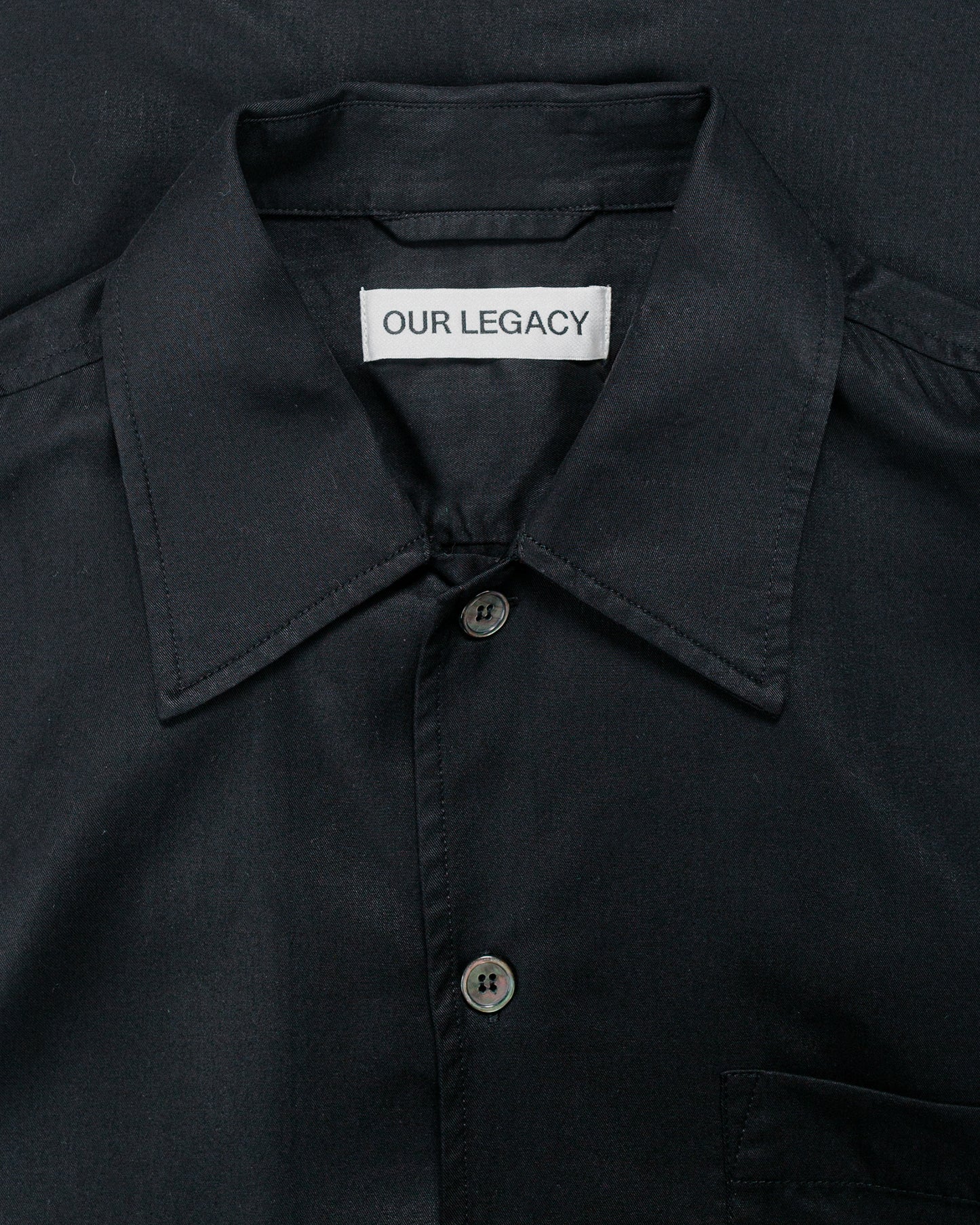 lost & found Our Legacy Our Legacy Every Shirt Draping Black Lyocell