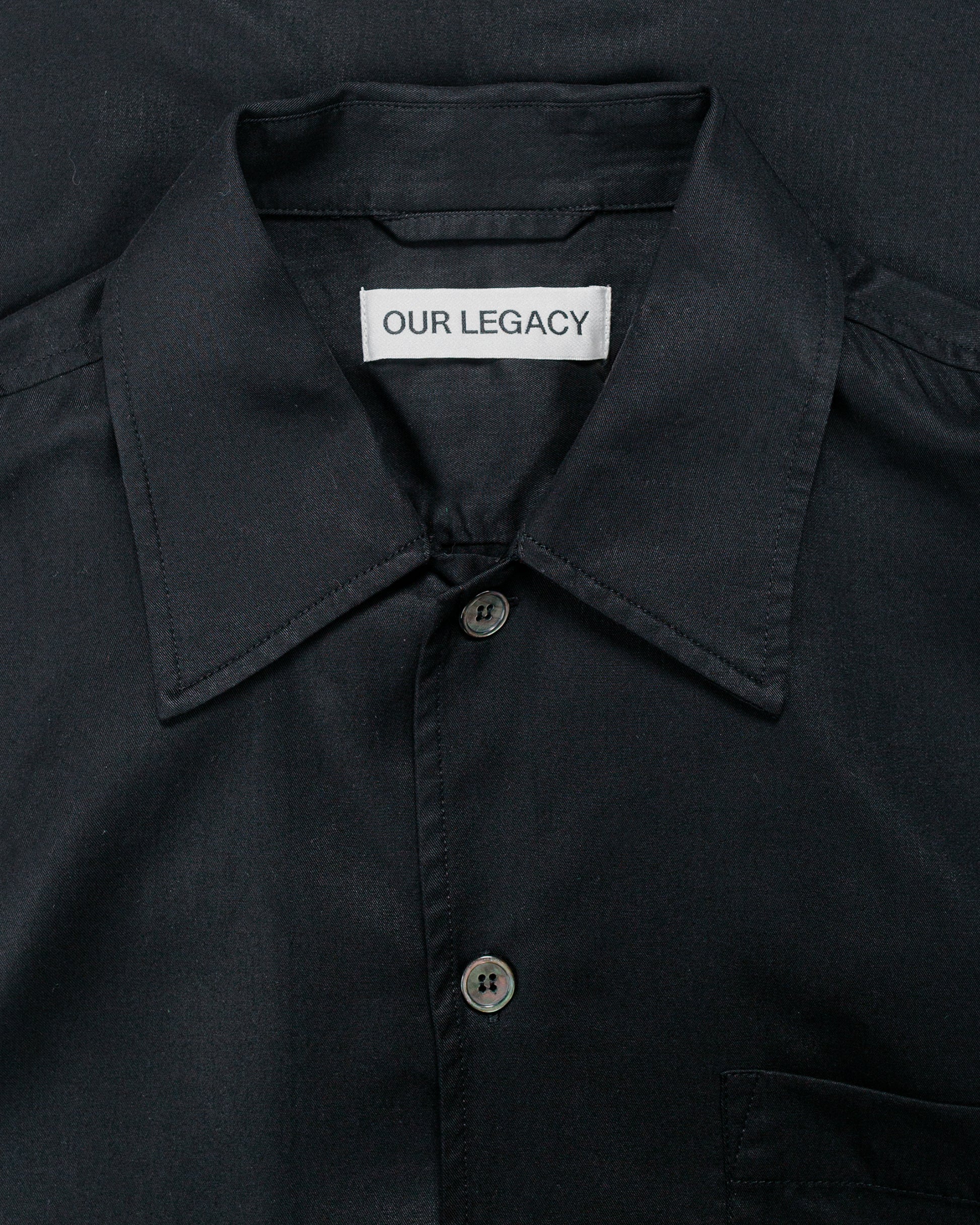 lost & found Our Legacy Our Legacy Every Shirt Draping Black Lyocell