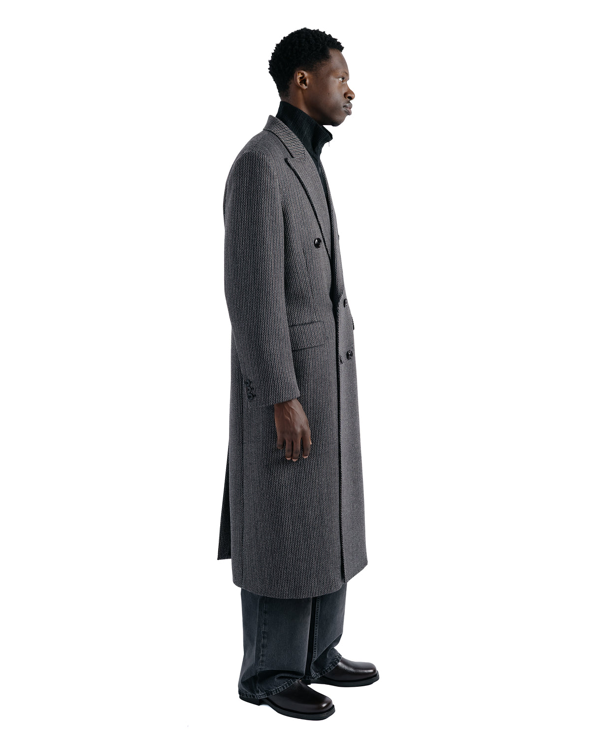 Our Legacy Extended Whale Coat Ledger Wool Broken Herringbone