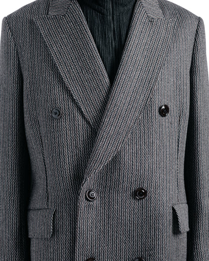 Our Legacy Extended Whale Coat Ledger Wool Broken Herringbone