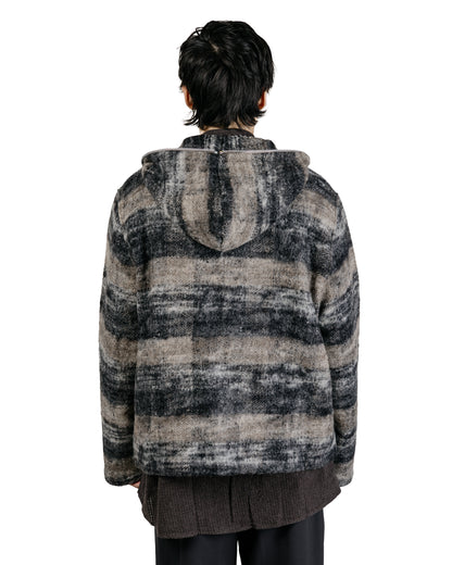 Our Legacy Full Zip Hood Night Woods Check Lofty Wool