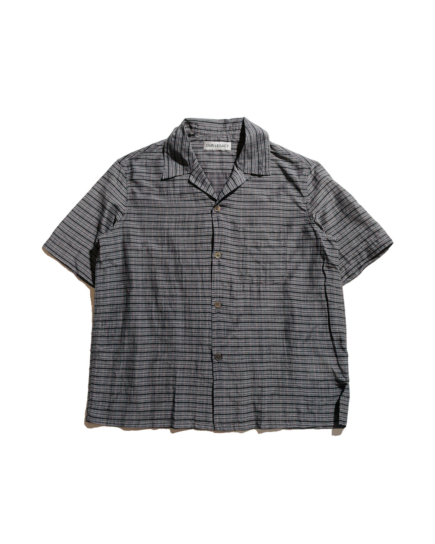 lost & found Our Legacy Our Legacy Heusen Shirt Shortsleeve Picnic Check Cotton Silk