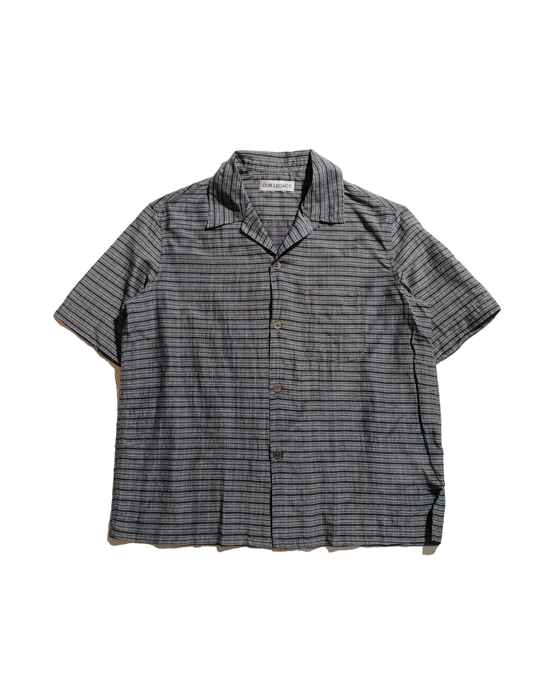 lost & found Our Legacy Our Legacy Heusen Shirt Shortsleeve Picnic Check Cotton Silk